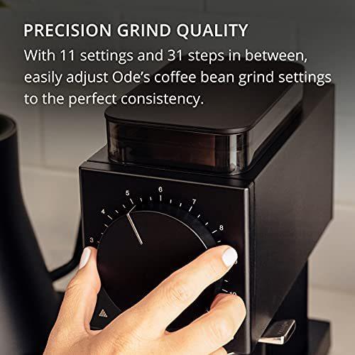 Fellow Ode Brew Grinder, Electric 64 mm Flat Burr Coffee Grinder, 31  Adjustable Settings for Drip, French Press, and Cold Brew, Auto-Shutoff  Functionality, Small Countertop Footprint, Matte Black 