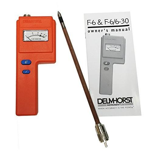 Delmhorst F6 日本全国 送料無料 30 【ギフト】 Analog Hay Moisture 並行輸入品 Tester 18 Probe Meter