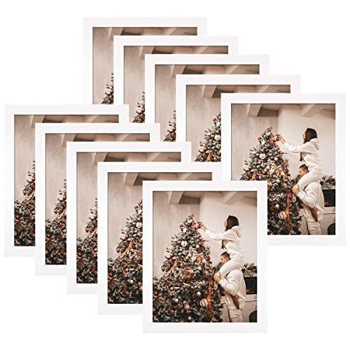 Golden State Art 10個セット 8 x 10インチ ホワイト木製写真フレーム