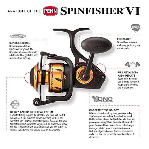 PENN スピンフィッシャー 5500SS スピニングリール スペアスプール付き Amazon | ペン (Penn) リール Spinfisher V スピンフィッシャー