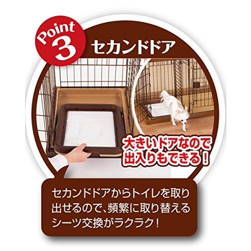 ペティオ (Petio) トイレのしつけが出来る ドッグルームサークル ホワイト ワイド ワイド ホワイト 幅×奥行 5×63cm 幅×高さ