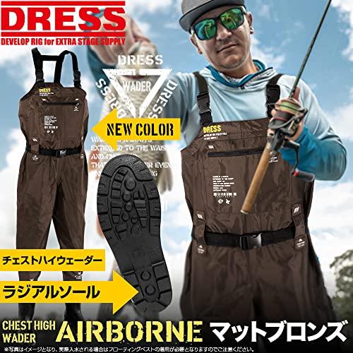 [DRESS]チェストハイウェーダー AIRBORNE【ラジアルソール】【L】【マットブロンズ】 釣り 胴長 長靴 ブーツ 防水 海釣り 渓流｜plaza-unli｜02