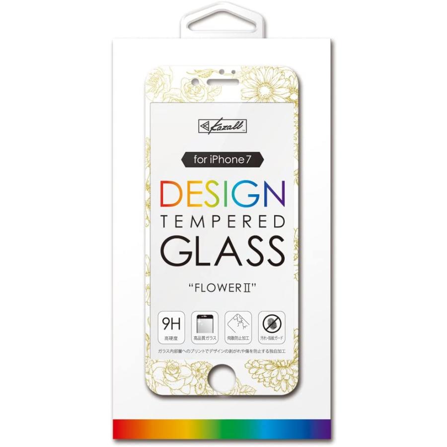 Kazall プリント柄付き 保護ガラスフィルム for iPhone 8/7 保護