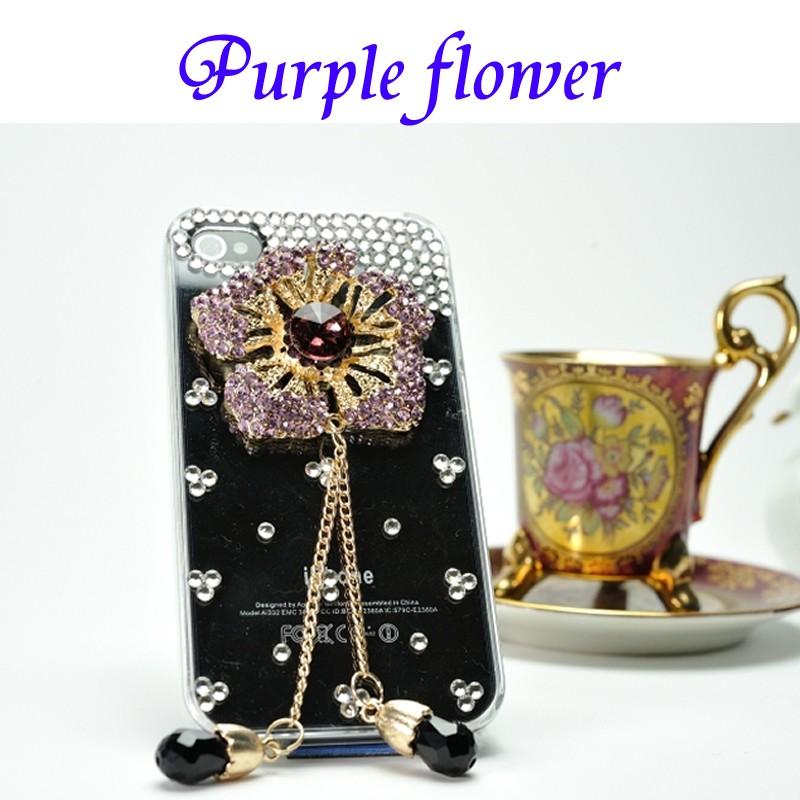 Iphone4s ケース Iphone4 ケース ラインストーン デコ ケース Purple Flower Iphone アイフォン4s カバー デコ電 スマホ 4ｓ スワロケース 紫の花 19 プラザリ 通販 Yahoo ショッピング