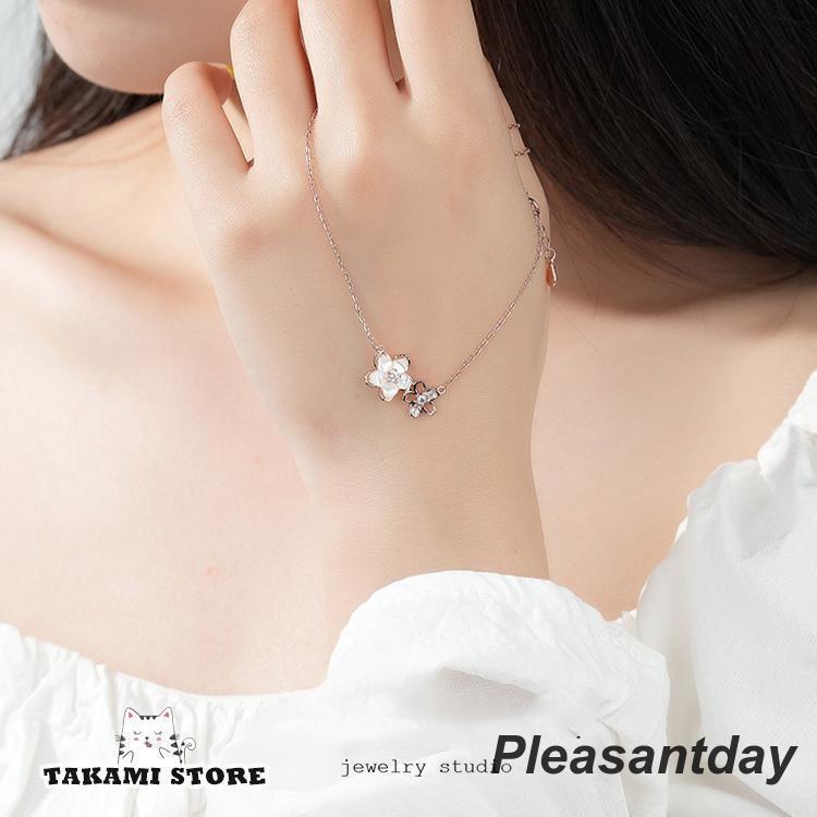 ネックレス レディース さくら 桜 花びら ピンクゴールド 大人可愛い アクセサリー 女性 嫁 彼女 クリスマスプレゼント 記念日_5