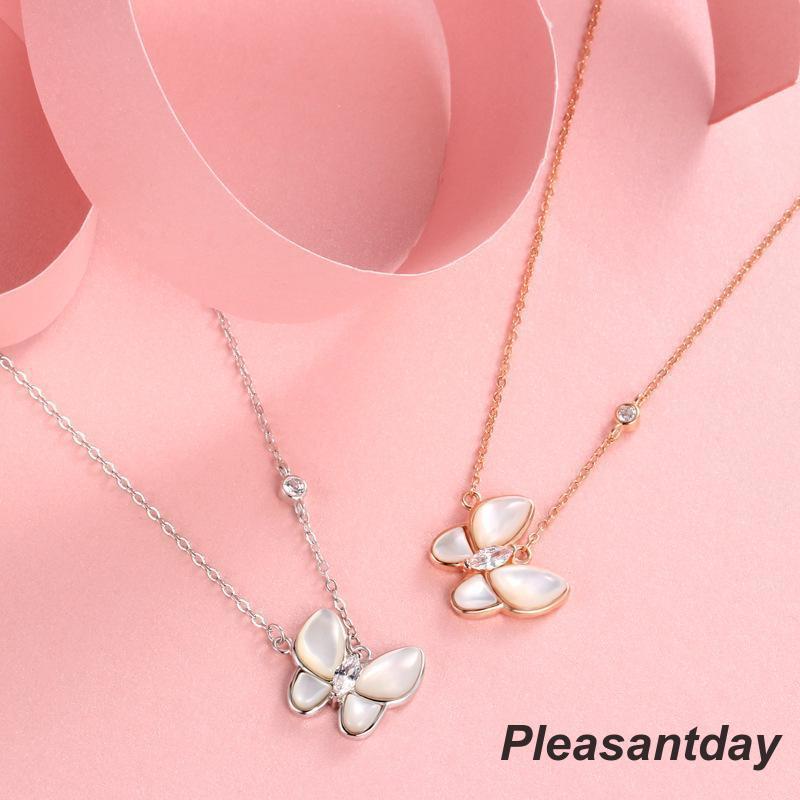ネックレス レディース butterfly 初恋バタフライ 可愛い 誕生石 蝶々 シルバー925 バタフライ 高級の画像