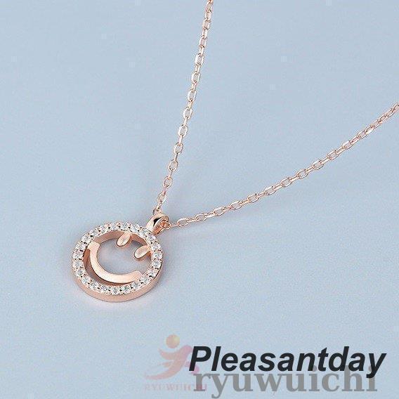 ネックレス レディース スマイル リング シルバー ピンクゴールド SLIVER925 プラチナ仕上げ 妻 娘 彼女 誕生日お祝い 母の日プレゼントの画像