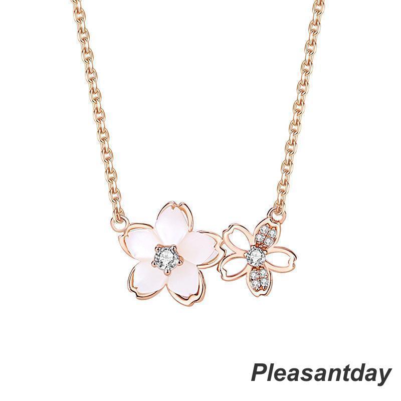 ネックレス レディース さくら 桜 花びら ピンクゴールド 大人可愛い アクセサリー  女性 嫁 彼女 母の日ギフト 記念日の画像
