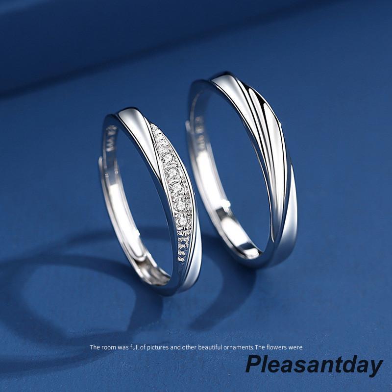 ペアリング 結婚指輪 マリッジリング シルバー S999純銀 CZダイヤ付き