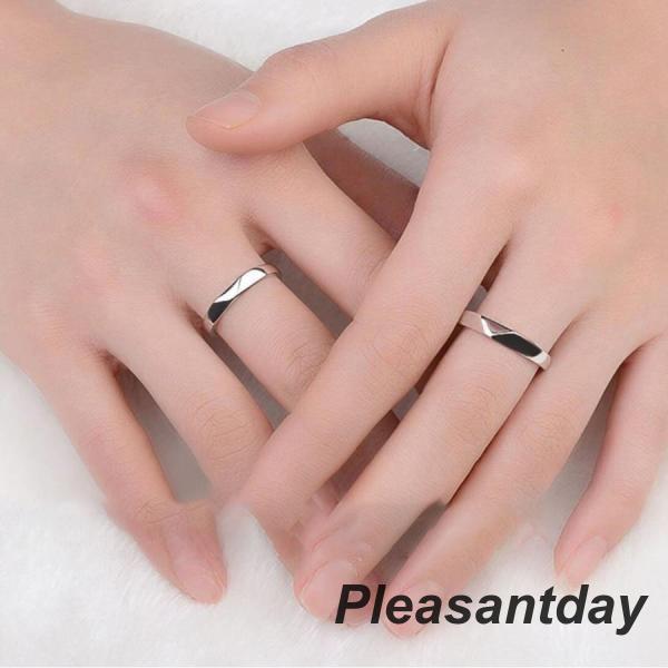 【激安】指輪　メンズ　レディース　プレゼントに！婚約に！結婚に！ 指輪 メンズ レディース シンプル フリーサイズ 男女兼用 シルバー925