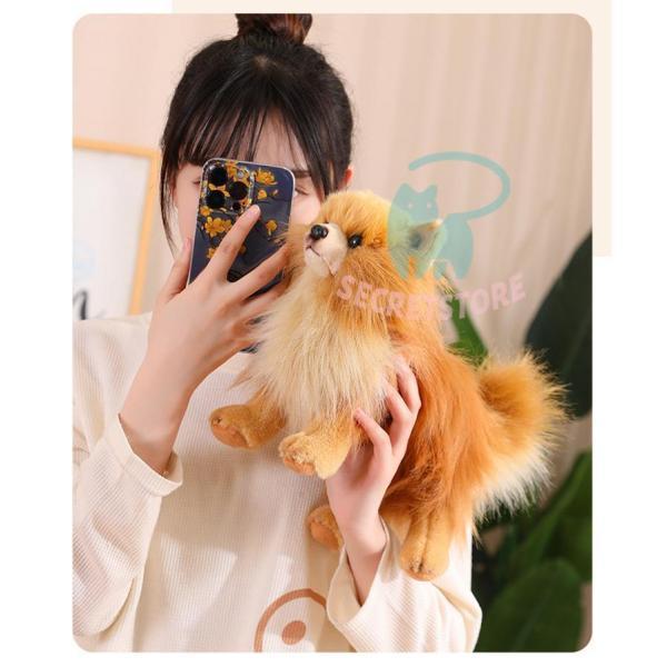 ぬいぐるみ ポメラニアン 犬 リアル そっくり 生々しい いぬ 抱き枕 イヌの置物 動物 ふわふわ 柔らかい 癒し系 部屋 インテリア 誕生日 贈り物 | ブランド登録なし | 05