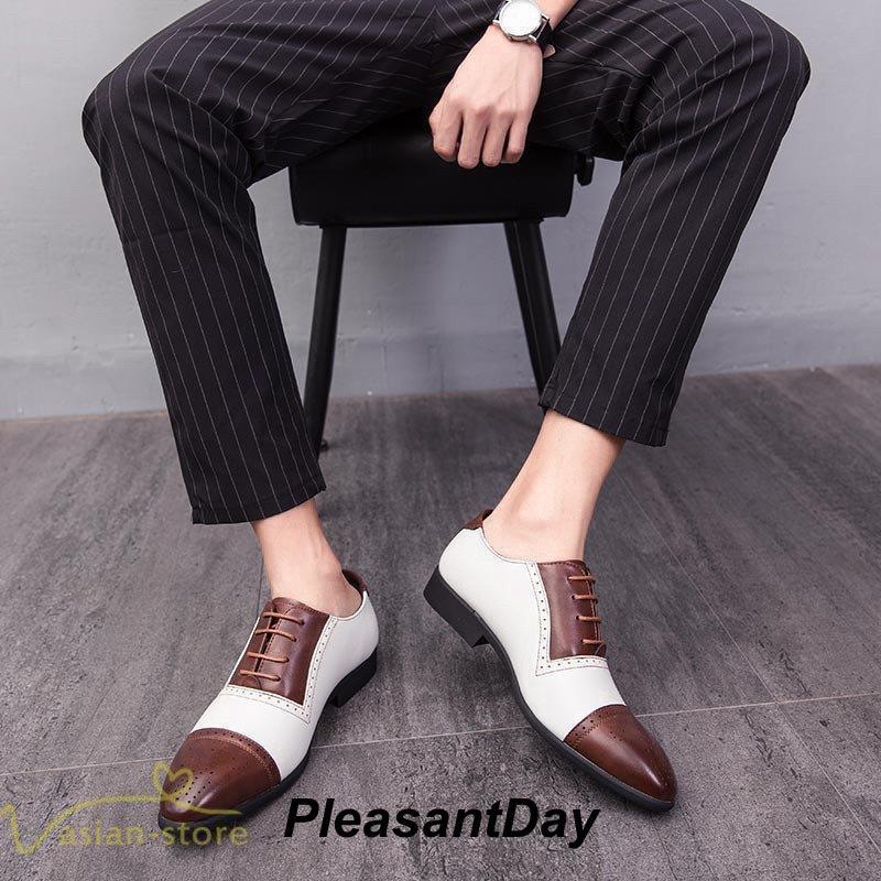 メンズシューズ 革靴 メダリオン ひも 紐 内羽根 配色切替