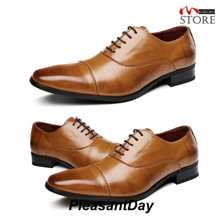革靴 本革 紳士靴 ビジネスシューズ メンズ レザー 内羽根 ストレートチップ 出張 営業 ビジネス 通勤 結婚式 通学   . ~  . | ブランド登録なし | 03