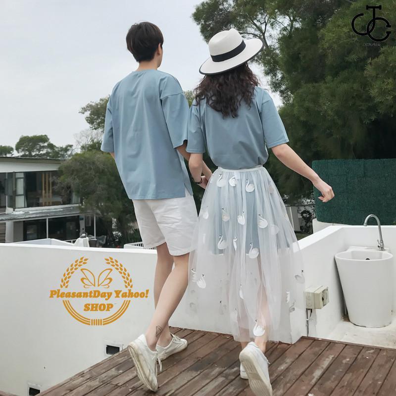 clap お花Tシャツとクロップドパンツ　ペア カップル ペアtシャツ 半袖 ペアルック お揃い 服 夏 花柄