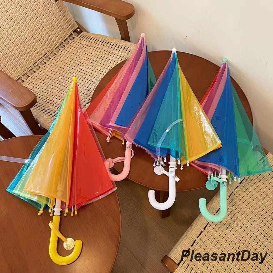 傘 キッズ 子供用 おしゃれ レインボー 子供傘 男の子 女の子 キッズ傘 透明 小学生｜PleasantDay Yahoo!SHOP
