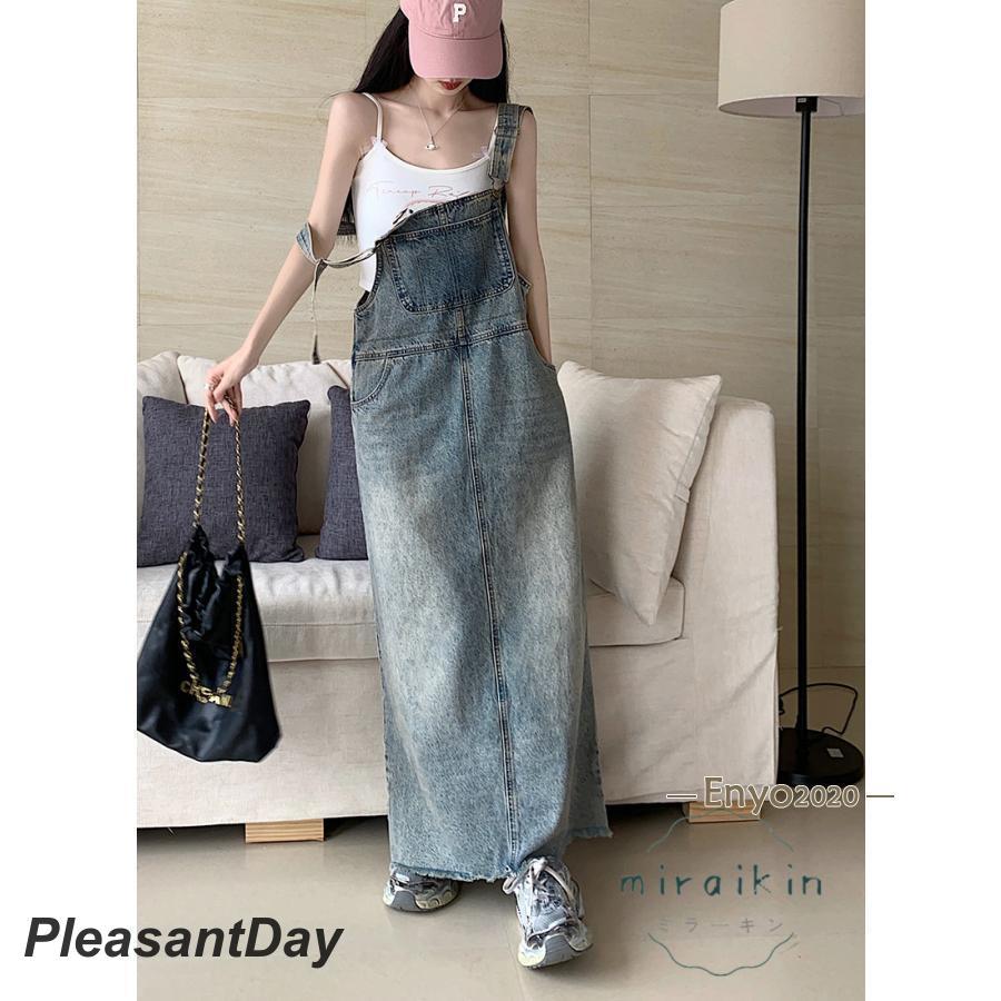デニムサロペット サロペット オーバーオール ジャンパースカート