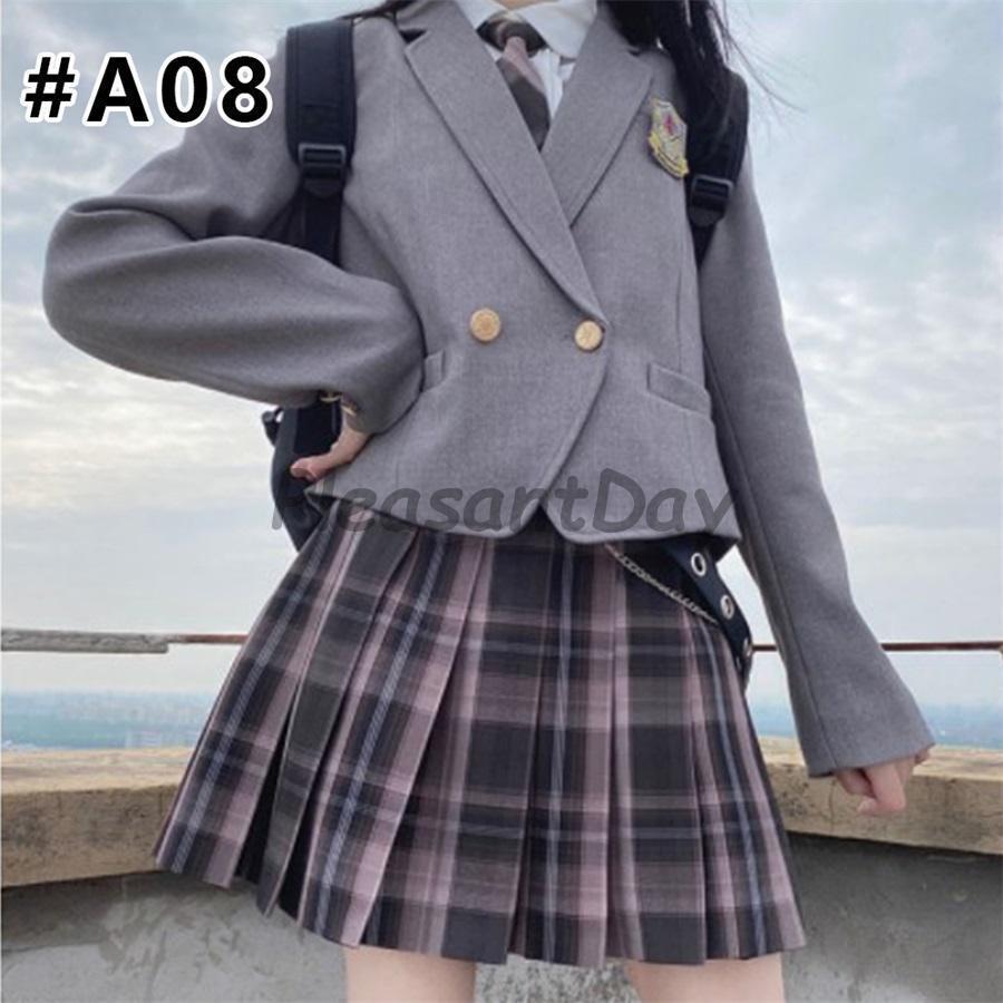 【23色展開】 入学式 卒業式 スーツ 女の子 女子 高校生 フォーマルスーツ 中学 レデイース  スカート チェック セット 卒服 発表会の画像