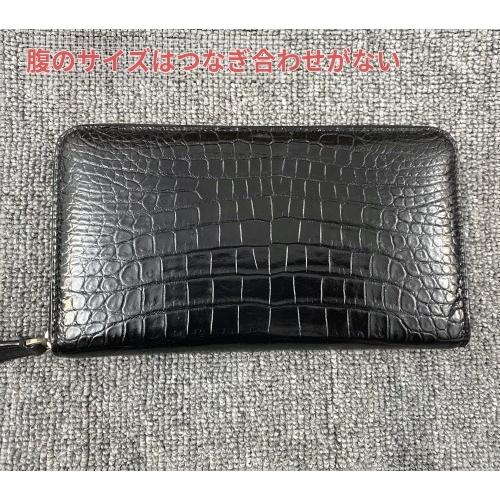 ワニ革 贅沢 長財布 本革 腹革 ラウンドファスナー ク 株式会社S＆L レザー メンズ レディース ワニ革 贅沢 長財布 本革 腹革 ラウンドファスナー クロコダイル