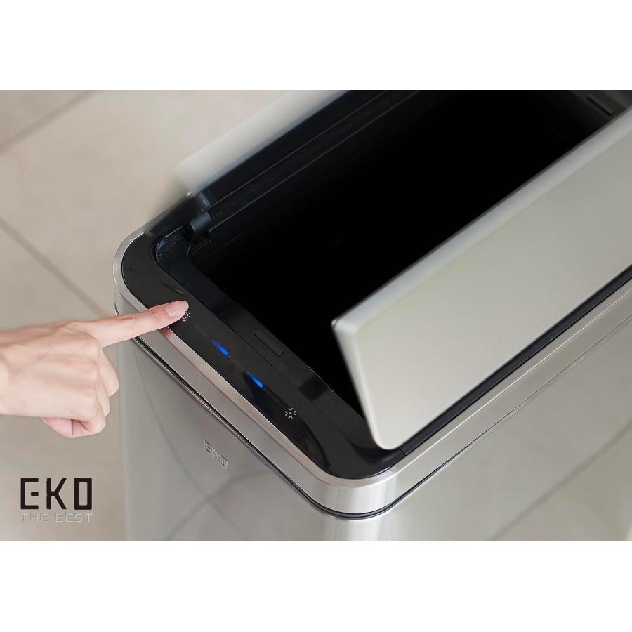 EKOゴミ箱 自動開閉 デラックスファントム シルバー　EK9287MT-30L Amazon｜EKO ゴミ箱 自動開閉 デラックスファントム シルバー