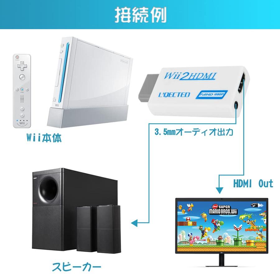 L'QECTED Wii To HDMI 変換アダプタ(1.5M HDMI接続ケーブルが付属します) Wii専用HDMI コンバーター480p/720｜pleasantplace｜05