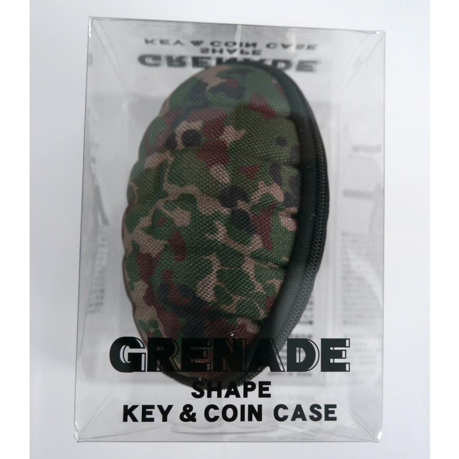 自衛隊 メダル ミリタリー 陸自 記念品 中即連 ケース付き キー＆コインケース 手榴弾型 陸上自衛隊 陸自迷彩 カラビナ付き