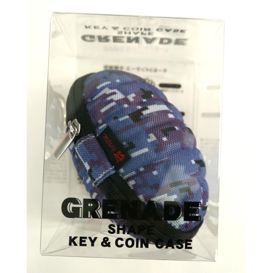 キー＆コインケース 手榴弾型 海上自衛隊 海自デジタル迷彩 カラビナ
