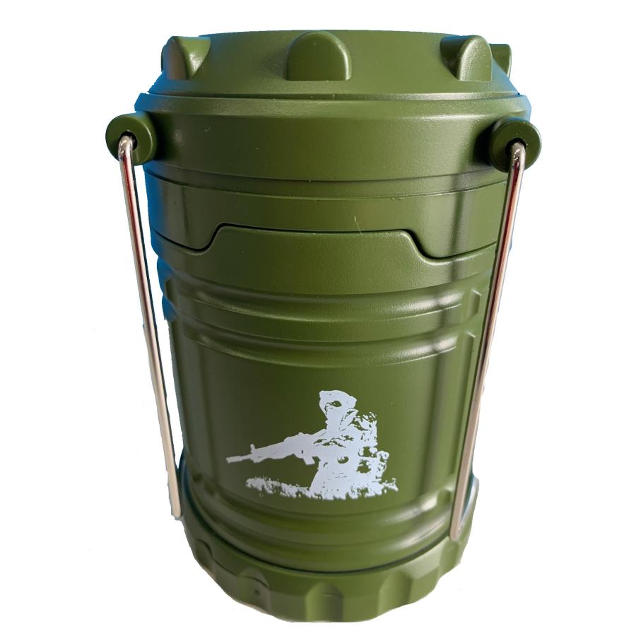 防災用ランタン 陸上自衛隊(OD色) 非常用 電池式 スライド式自動点灯