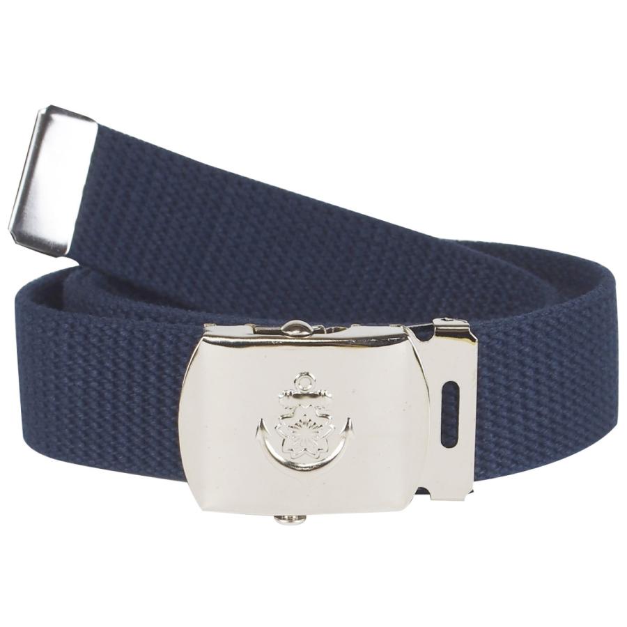 GIベルト 海上自衛隊 銀バックル 紺 シンボル 桜イカリマーク 錨