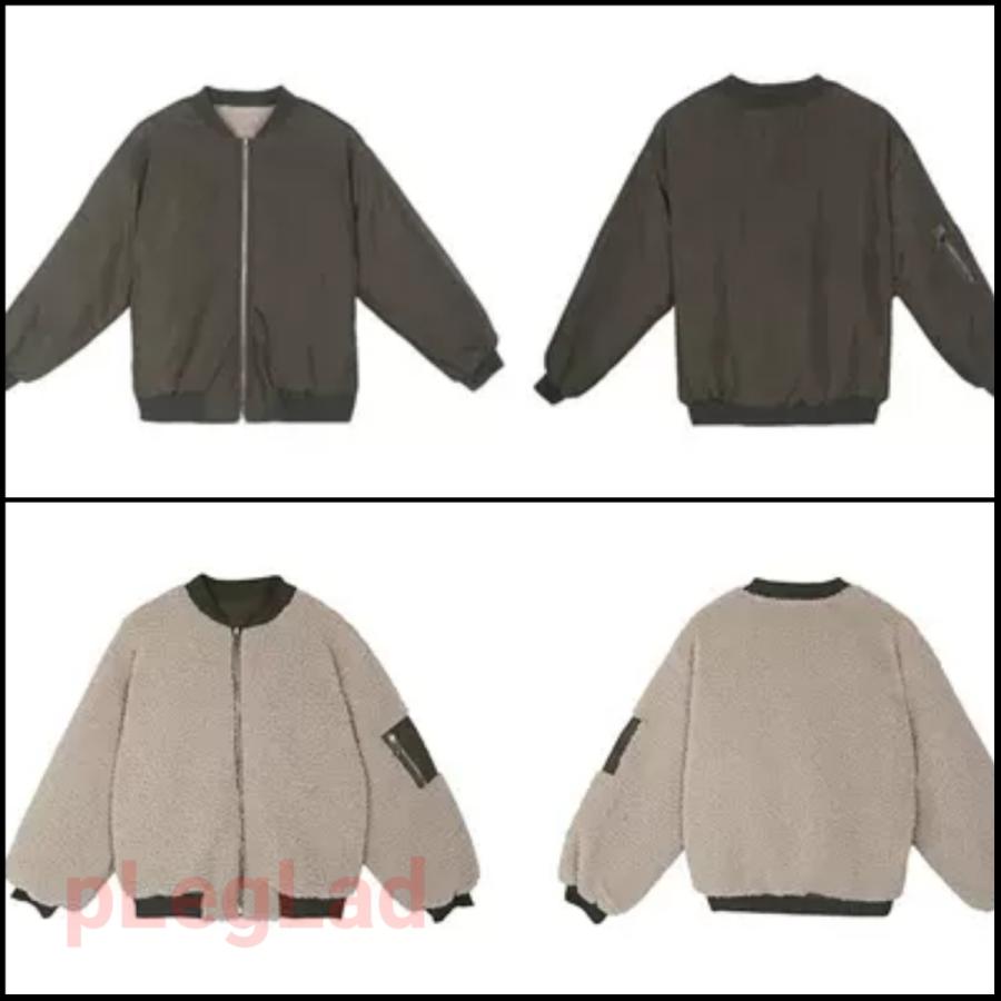 1288y 美品 エレンディーク ボアブルゾン アイボリー 日本製 MA-1 春 1288y 美品 エレンディーク ボアブルゾン アイボリー 日本製 MA