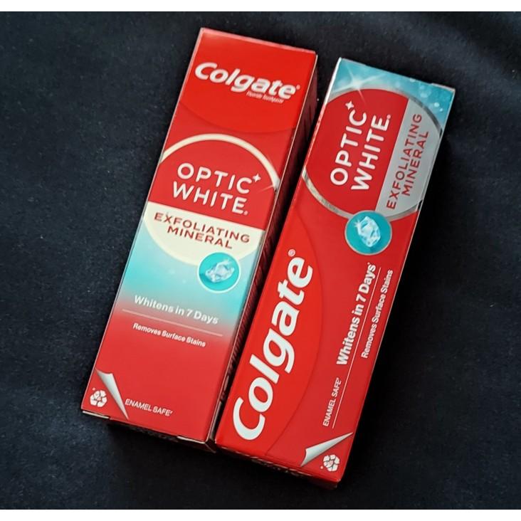 Colgate コルゲート 歯磨き粉 2個セット ホワイトニング オプティック ホワイト チューブ エクスフォリエイティング ミネラル 旧プラスシャイン | Colgate | 12