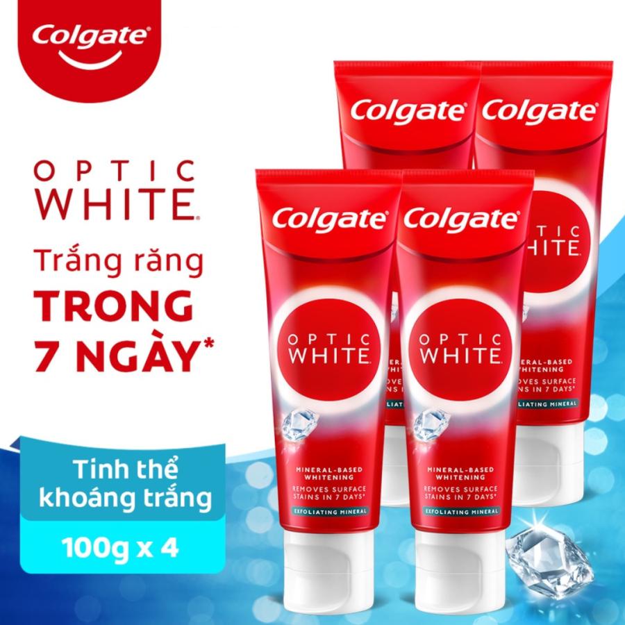 Colgate（コルゲート） 歯磨き粉 4個セット ホワイトニング optic