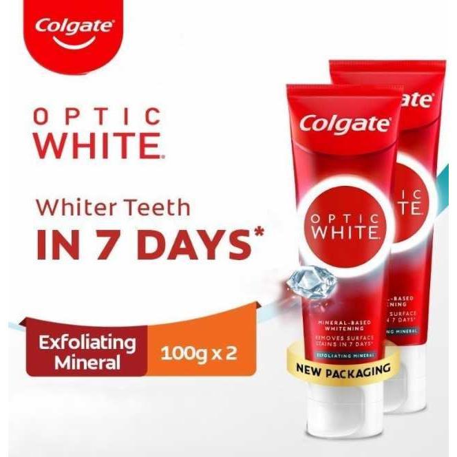 Colgate コルゲート 歯磨き粉 2個セット ホワイトニング オプティック ホワイト 訳あり チューブ エクスフォリエイティング ミネラル 旧プラスシャイン | Colgate | 02