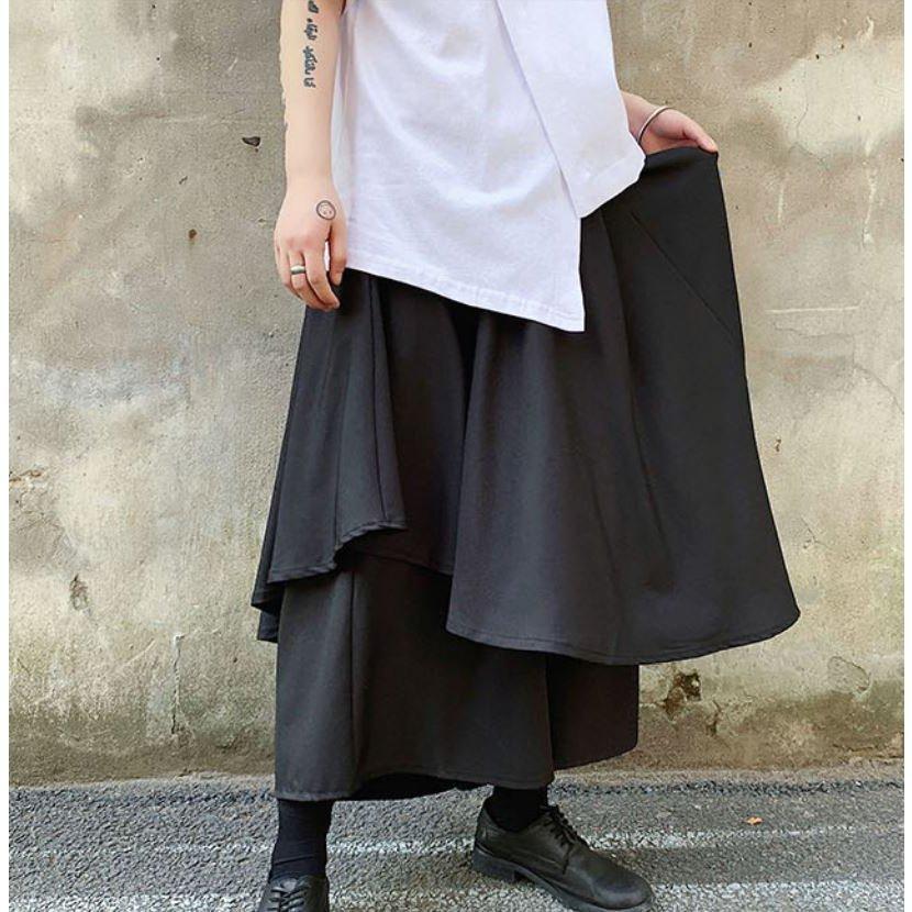 ワイドパンツ スカート風 レディース 袴パンツ ロング丈 ガウチョ