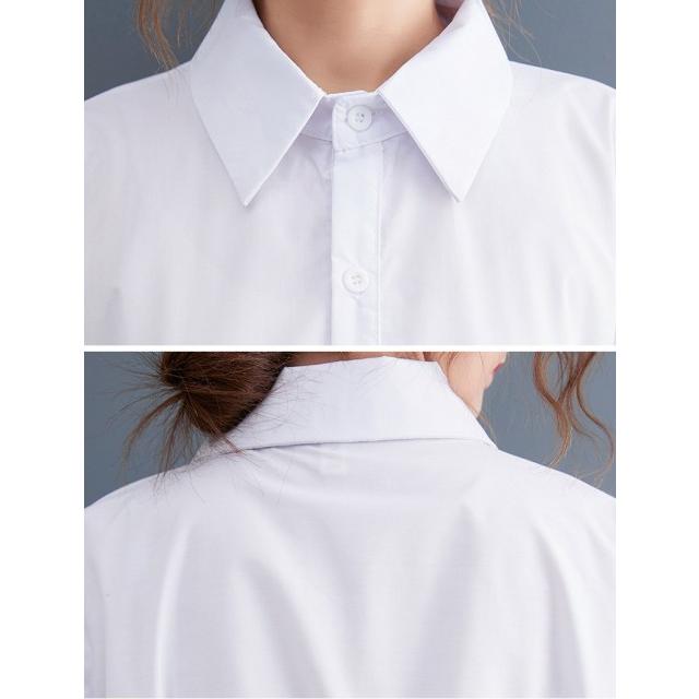 モード系 シャツワンピース 個性的 長袖 前開き ミモレ丈 膝丈 レディース オーバーサイズ ワンピ 大人きれいめ アシメ 韓国 春夏 20代 30代 |  | 11