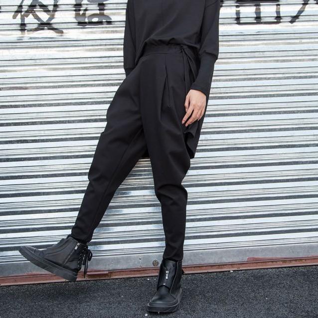 ジョガーパンツ レディース サルエルパンツ ジャージ ゴシック 韓国