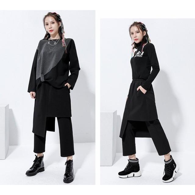 パンツ レディース モード系 クロップドパンツ 個性的 不規則 パンツ レディース モード系 クロップドパンツ 個性的 不規則