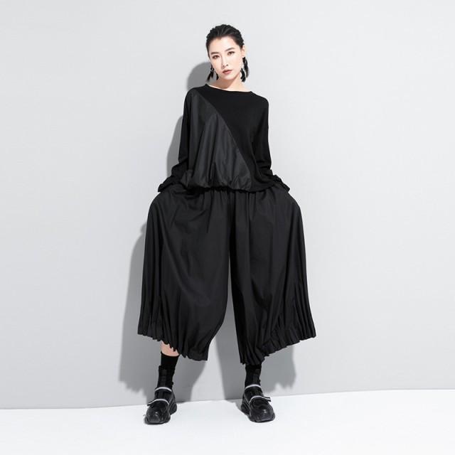 レディース ソフトグログラン パンツ ワイドパンツ レディース 春 夏 春夏 ガウチョパンツ プリーツ