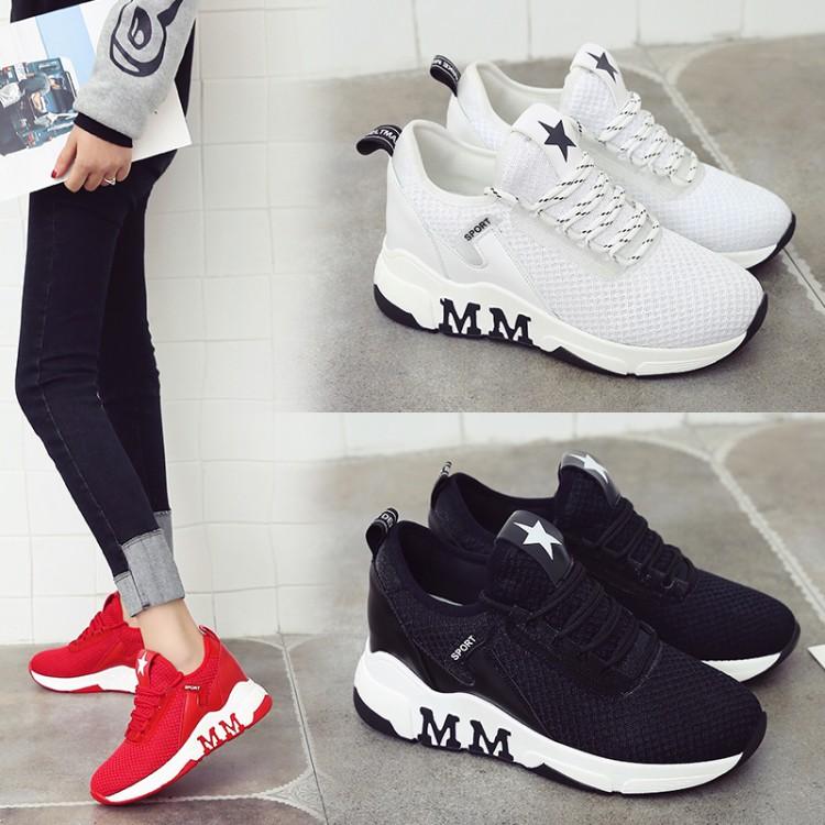 スニーカー レディース スポーツシューズ 厚底 インヒール シューズ カジュアル スポーツ トレーニング ジム ランニングシューズ ジョギング |  | 16