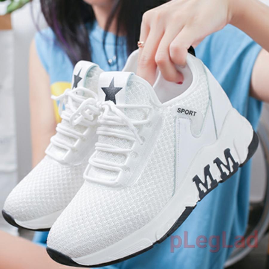 スニーカー レディース スポーツシューズ 厚底 インヒール シューズ カジュアル スポーツ トレーニング ジム ランニングシューズ ジョギング |  | 02