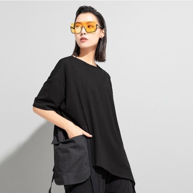 トップス レディース Tシャツ デザイン 半袖 シャツ モード系 個性的