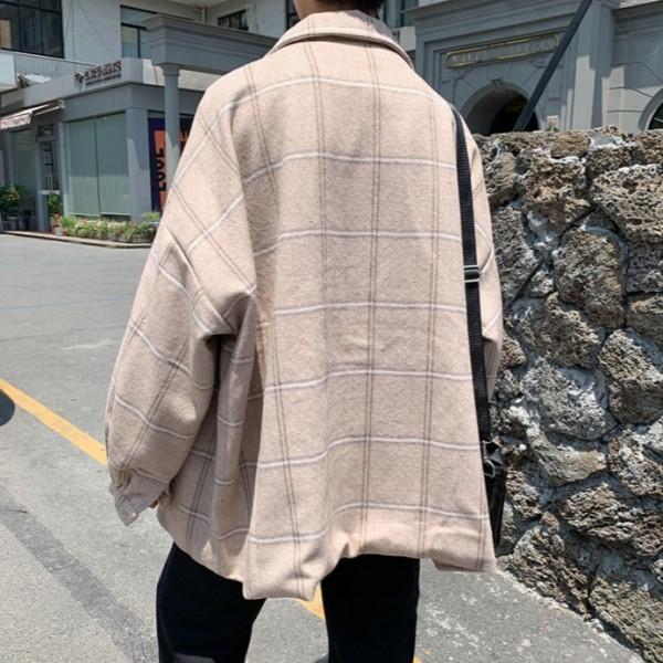 ビッグシルエット ジャケット メンズ ブルゾン チェック柄