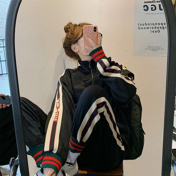 セットアップ ジャージ レディース 韓国 上下セット スポーツウェア 2点セット 長袖 スウエット ストリートファッション スエット パンツ ルームウェア |  | 02