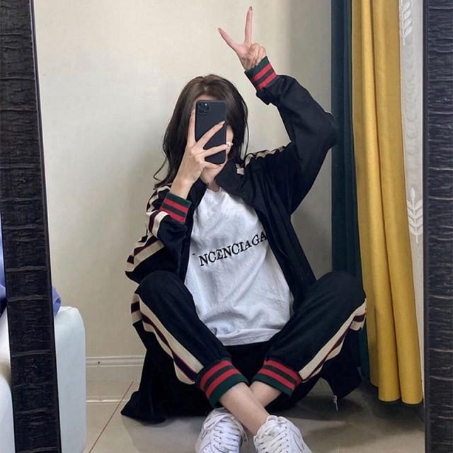 セットアップ ジャージ レディース 韓国 上下セット スポーツウェア 2点セット 長袖 スウエット ストリートファッション スエット パンツ ルームウェア |  | 08