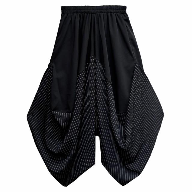 センソユニコ 萌 モユルアシンメトリー黒サルエルパンツ