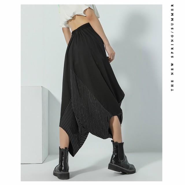 パンツ レディース モード系 ワイド 7分丈 サルエル 個性的