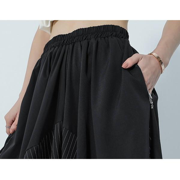 パンツ レディース モード系 ワイド 7分丈 サルエル 個性的