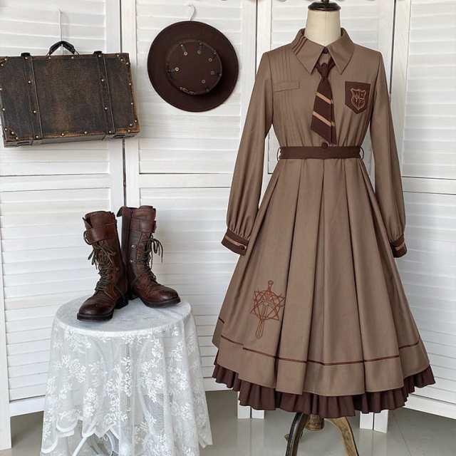 ロング ワンピース マント ケープ ネクタイ セット 制服 アイドル衣装