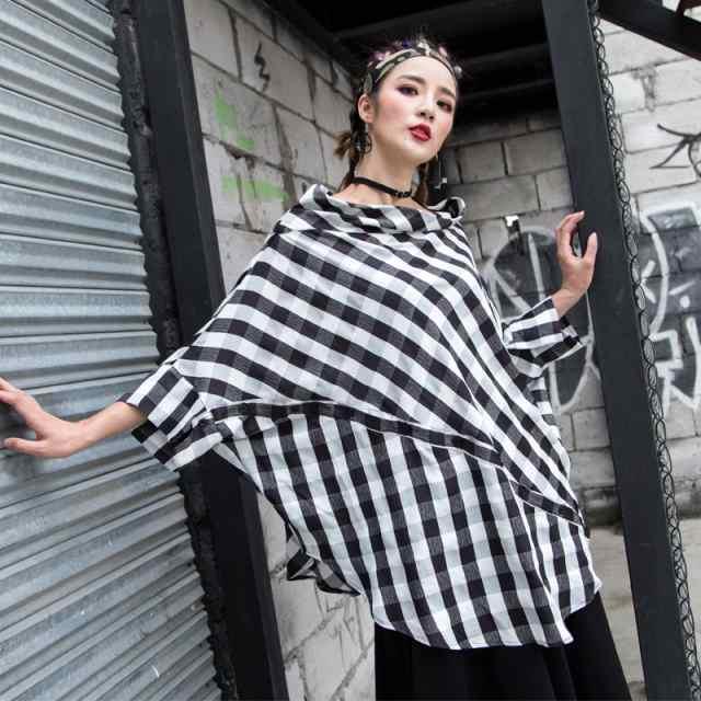 トップス レディース 半袖 モード系 Tシャツ 個性的 不規則 大人