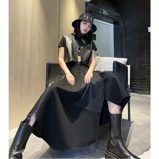 スカート ロング レディース 個性的 モード系 アシンメトリー 不規則