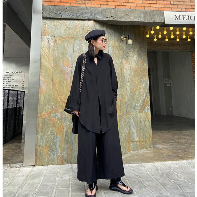 セットアップ シャツ レディース トップス パンツ モード系 長袖